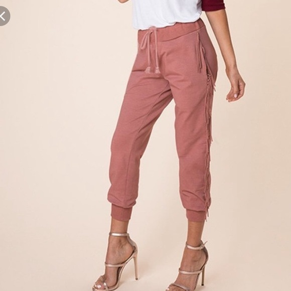 Kittenish Pants - NWOT Kittenish Fringe Joggers Kittenish Pants - NWOT Kittenish Fringe Joggers
